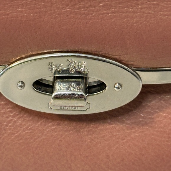 Coach Madison East/West Satchel Rose Leather Shoulder Bag - Picture 9 of 17